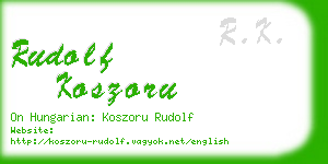 rudolf koszoru business card